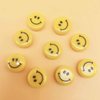 Fiasrel 6-16mm 100pcs Flat, round and flat smiling face beads