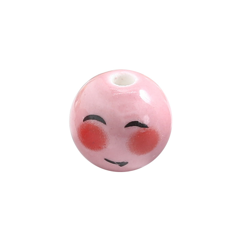 Fiasrel 14mm 10pcs Expression Smiley face pearl