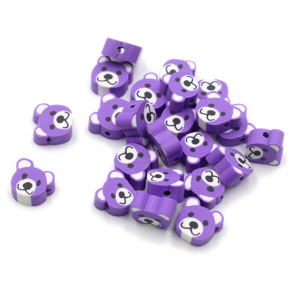 Fiasrel 1000pcs Children's diy bear soft clay beads