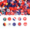 Fiasrel 50pcs Colored national flag soft clay beads