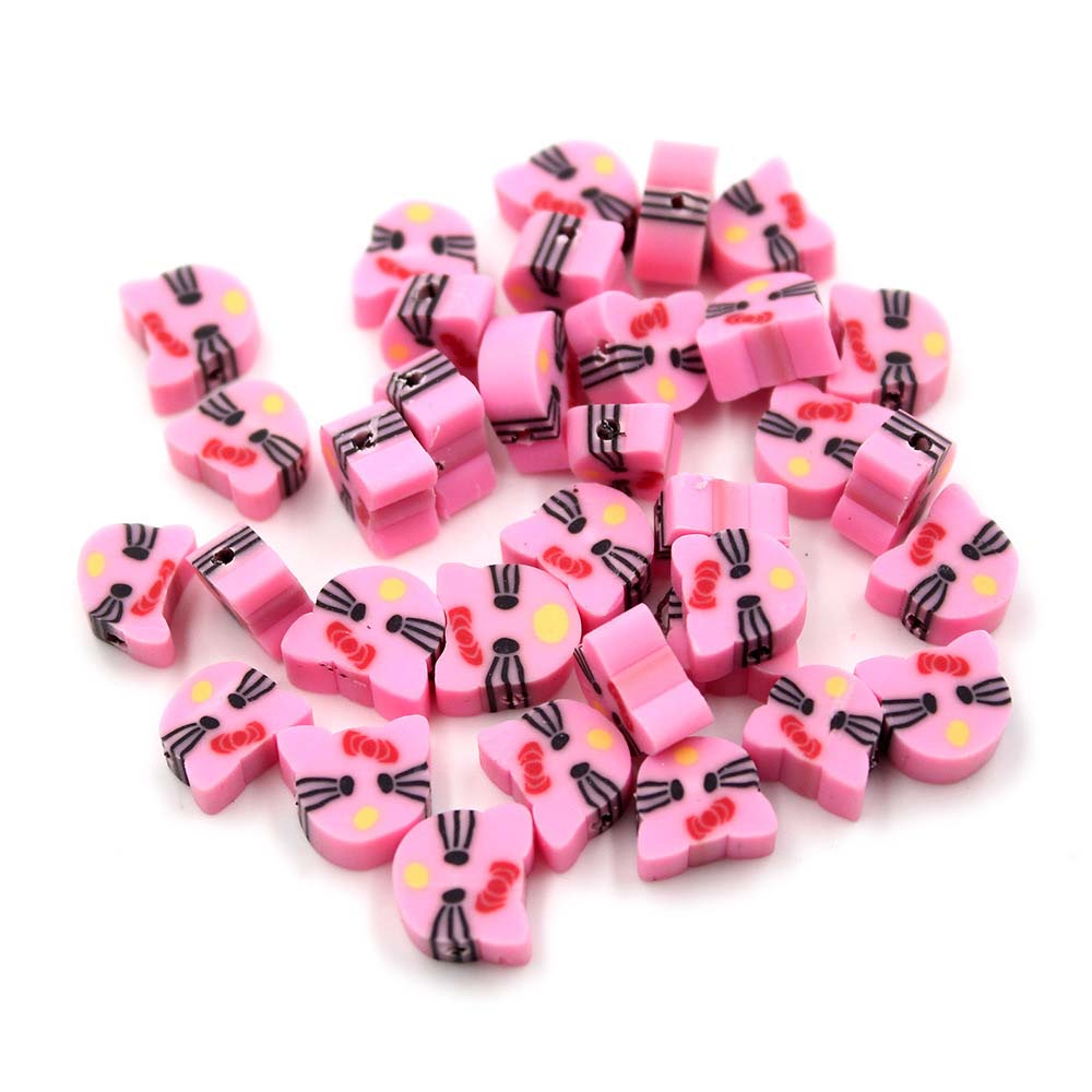 Fiasrel 1000pcs Children's diy kitten soft clay beads