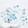 Fiasrel Blue fresh geometric ceramic beads