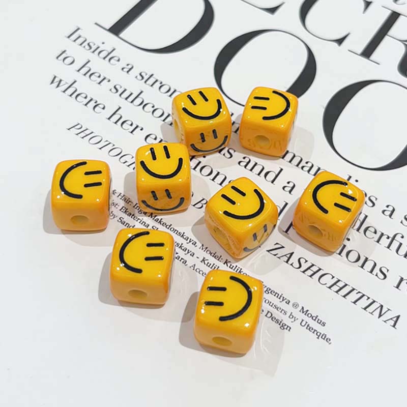 Fiasrel Cartoon cute smiling face beads