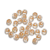 Fiasrel 100pcs Transparent colored smiley face beads