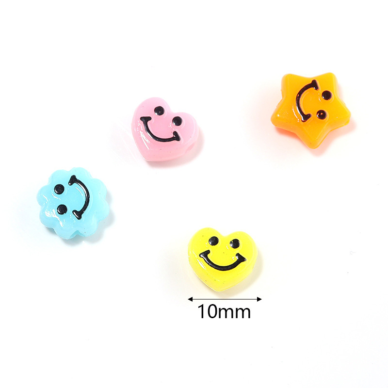 Fiasrel 50pcs Smiling face expression bead