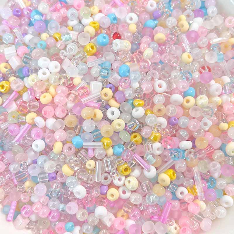 Fiasrel Secret Garden Pastel Glass Seed Beads – Loose DIY Beads 