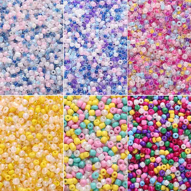 Fiasrel 2mm Multi-Color Glass Seed Beads - DIY Craft Beads