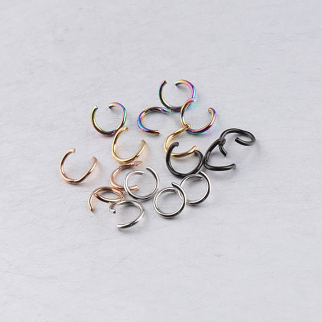 Fiasrel 100pcs Stainless steel connecting ring