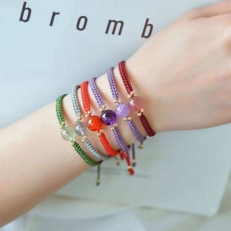 Fiasrel Strawberry crystal agate bracelet