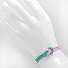 Fiasrel 2pcs Heart-shaped knot colored bracelet
