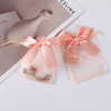 Fiasrel 10pcs Bow transparent mesh jewelry bag