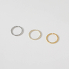 Fiasrel 500pcs 18k gold-plated open ring