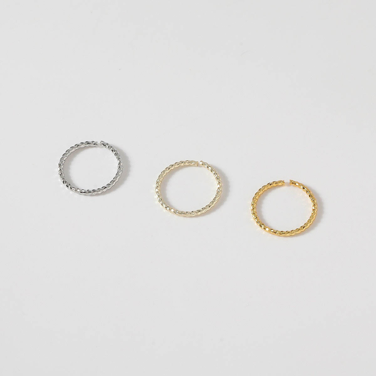 Fiasrel 500pcs 18k gold-plated open ring