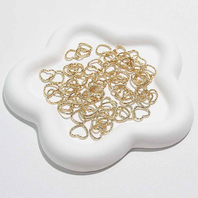 Fiasrel 10pcs Embossed opening ring accessories
