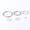 Fiasrel 100pcs Stainless steel open ring silver circular ring accessory