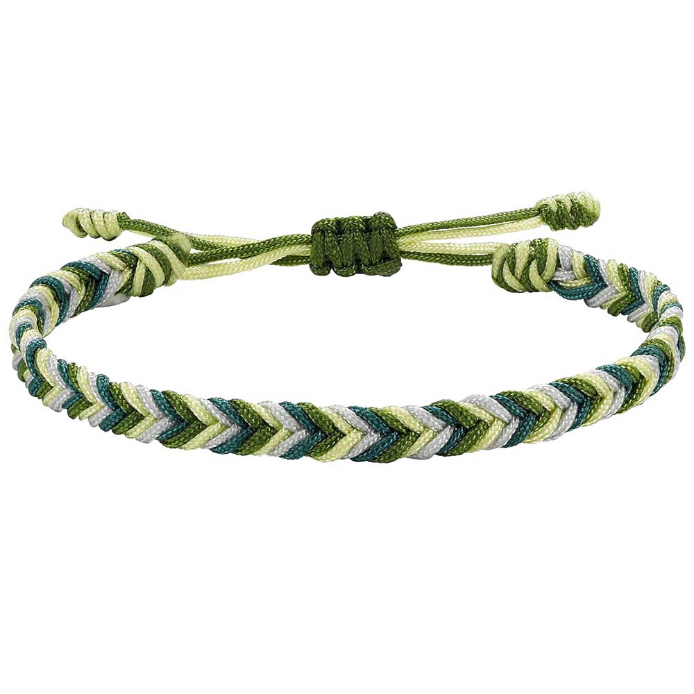 Fiasrel 6pcs Fishbone braid color-blocked bracelet