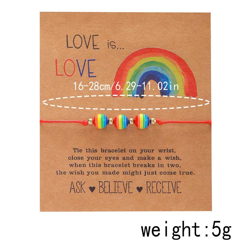 Fiasrel Ranbow Handmade Seed Beads Bracelet