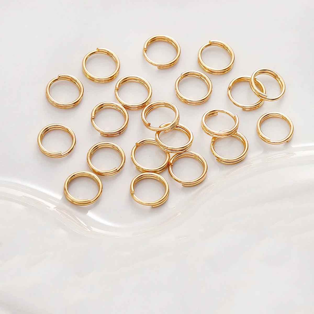 Fiasrel Stainless steel open double-ring jewelry accessories