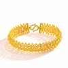 Fiasrel Sparkling small gold bead bracelet