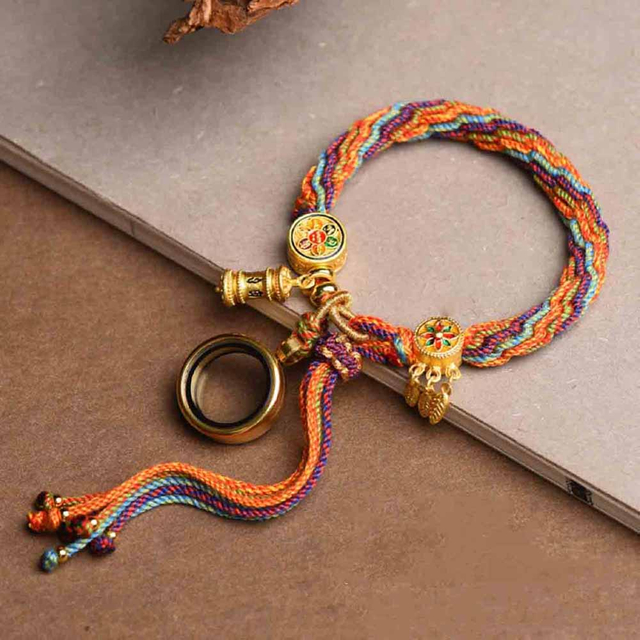 Fiasrel Tibetan-style colorful reincarnation bracelet