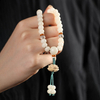 Fiasrel White jade Bodhi lotus bracelet