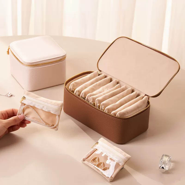 Fiasrel 21*12*8cm High-end jewelry box storage bag