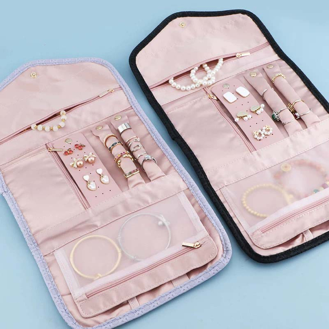 Fiasrel 40*14cm Large folding jewelry bag for travel