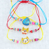 Fiasrel 2pcs Multicolored cat-shaped soft clay children's bracelet