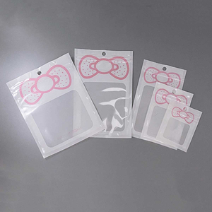 Fiasrel 100pcs Bow Cartoon Jewelry Self-sealing Bag -1