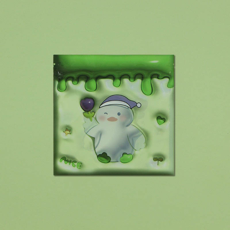 Fiasrel 100pcs Bow Cartoon Jewelry Self-sealing Bag -3