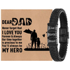 Fiasrel Custom Jewelry Personalized Mens Braided Leather Bracelet Adjustable Custom Beads with Family Names