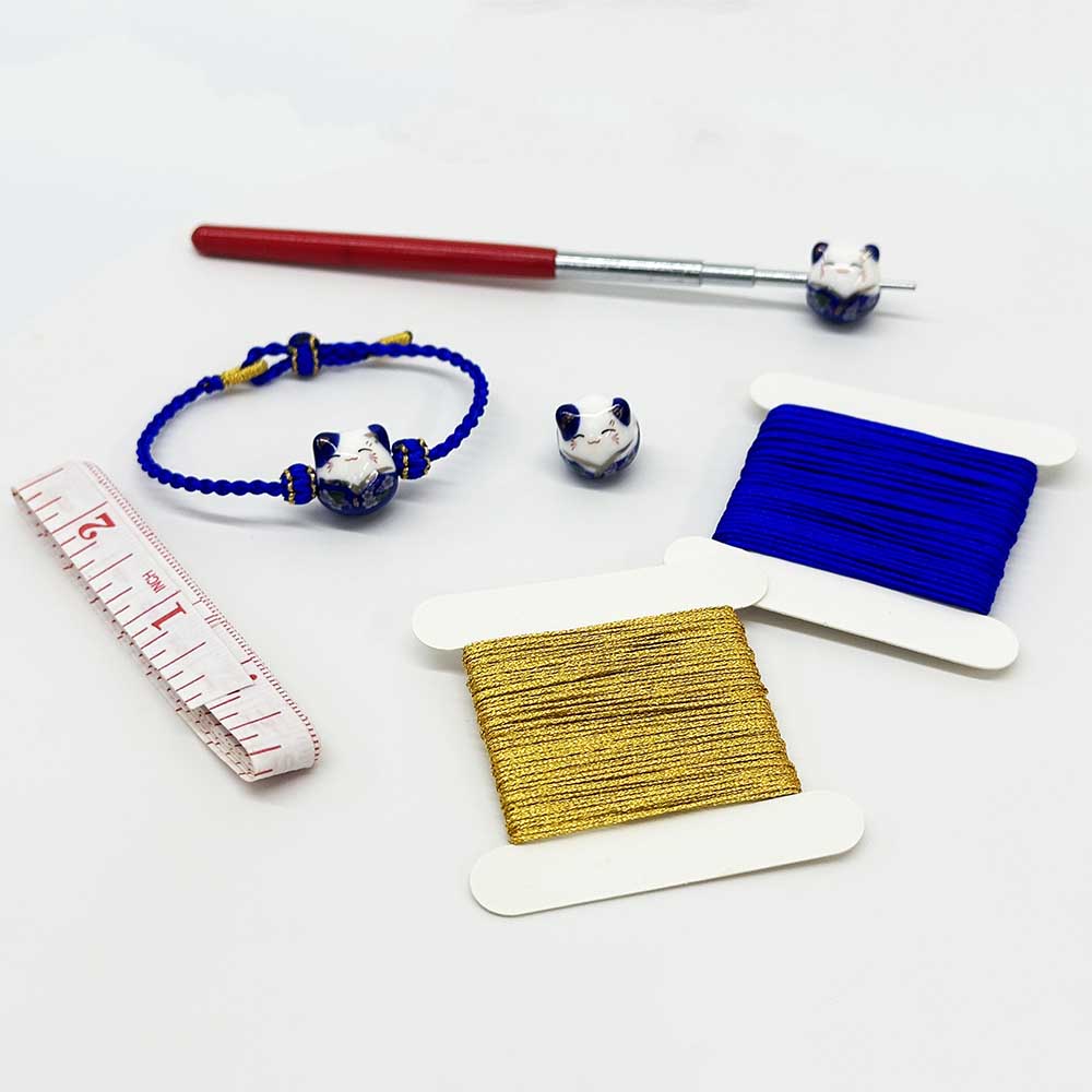 Wholesale Lovely Colorful Lucky Cat Bracelet Thread Kit