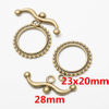Fiasrel 10pcs Jewelry Making Accessories Heart Geometric Oval Connector Toggle Clasp