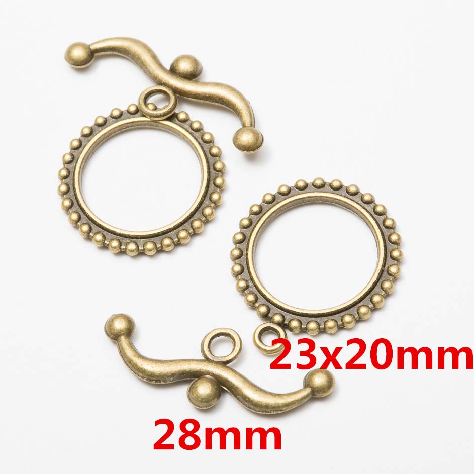 Fiasrel 10pcs Jewelry Making Accessories Heart Geometric Oval Connector Toggle Clasp