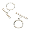 Fiasrel 10pcs Alloy Toggle Ring Bar Clasps for Jewelry Bracelet Necklace Making Accessories
