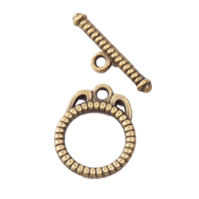 Fiasrel 10pcs DIY Accessories Vintage Zinc Alloy Bracelet Necklace OT Connector Clasps