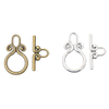 Fiasrel 10pcs Stainless Steel OT Clasp Toggle Clasps for Crafts DIY Jewelry Making Accessories