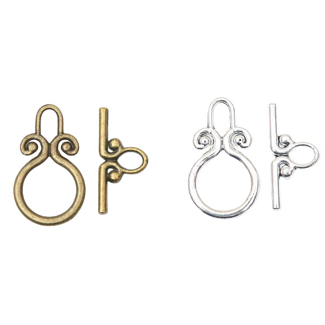Fiasrel 10pcs Stainless Steel OT Clasp Toggle Clasps for Crafts DIY Jewelry Making Accessories