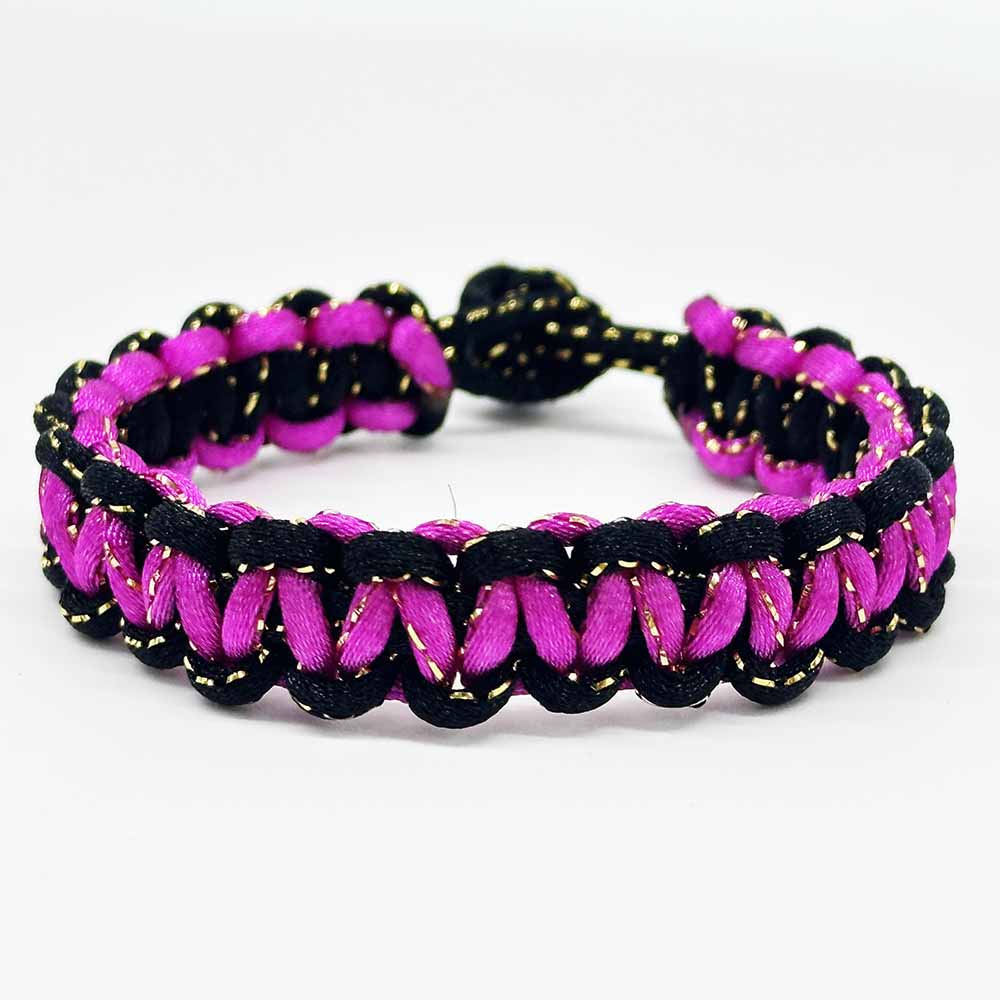 Fiasrel 2.5mm DIY Handmade Macrame Braided Cord String Polyester Nylon Thread with Golden Thread