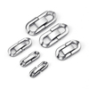 Fiasrel 5pcs Jewelry DIY Accessories 304 Stainless Steel Polished Necklace Buckle Ornaments Jewelry Bracelet U-shaped Cuban Buckle