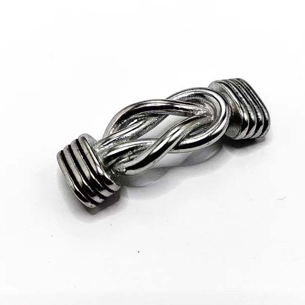 Fiasrel Stainless Steel Vintage Connector DIY Jewelry Clasp Leather Cord for Men Bracelets 6 *12mm