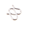 Fiasrel S925 Sterling Silver Handmade DIY Findings M Buckle Necklace Bracelet Buckle Bracelet Connecting Button Rope Hook Ring