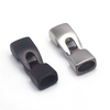 Fiasrel 2pcs 10 * 6mm Stainless Steel End Clasps Connectors Hooks Bracelets Surface Snap Lock Clasp Toggle Clasps