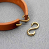 Fiasrel 5pcs 13*27mm Keychain Wallet Leather Craft Belt Clip Brass S Hook