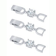 Fiasrel 3pcs White Rose Gold Plated Extenders Extension Buckles Clasps for Bracelet Necklace Jewelry Making