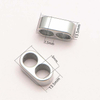 Fiasrel 5pcs Stainless Steel Bracelet Slide Charms with Double Hole 13.5 * 7.5mm