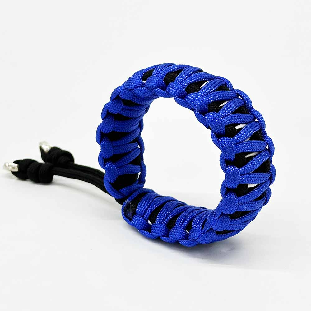 Fiasrel Woven Adjustable Knit Blue Color Survival Paracord Bracelet