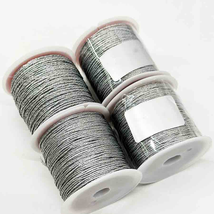 Fiasrel Gold Silver Cord 0.2mm 0.4mm 0.6mm 0.8mm 1mm Nylon Cord Thread String Rope Bead Wires for DIY Handmade Braided Jewelry Making