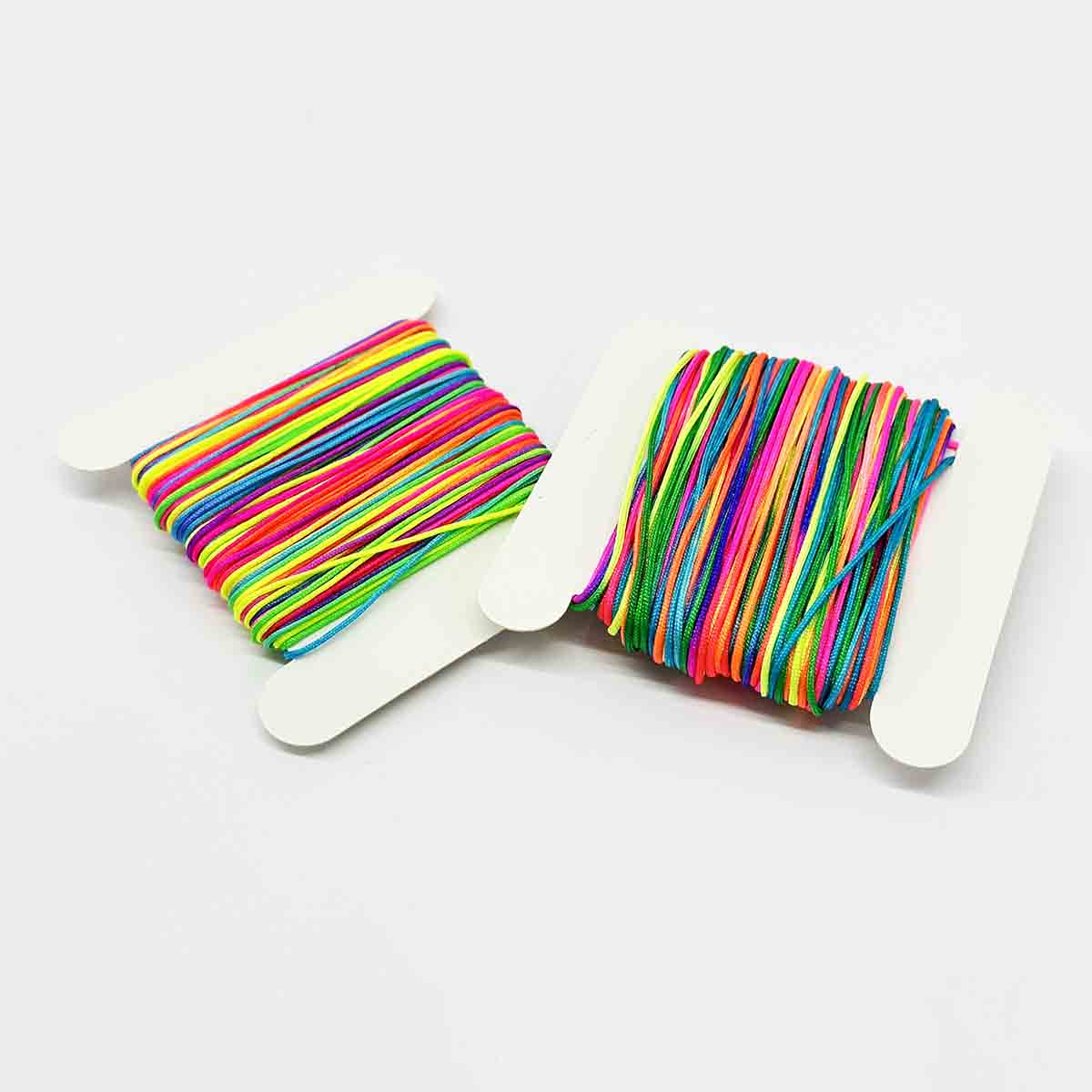 Fiasrel 0.6/0.8/2/2.5mm Nylon Rainbow Beading String for DIY Handmade Crafts