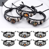 Fiasrel 12 Zodiac Bracelet Mens Bracelets Handmade Charm Leather Bracelet